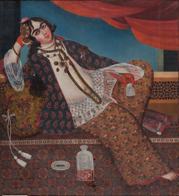 Неизвестный художник. Женщина у окна. Иран, XIX в. Холст, масло