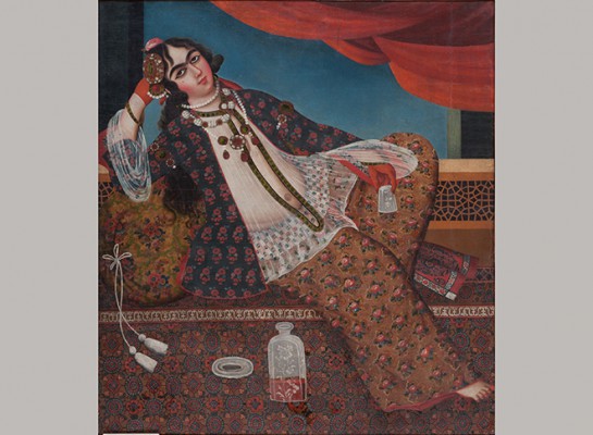 Неизвестный художник. Женщина у окна. Иран, XIX в. Холст, масло
