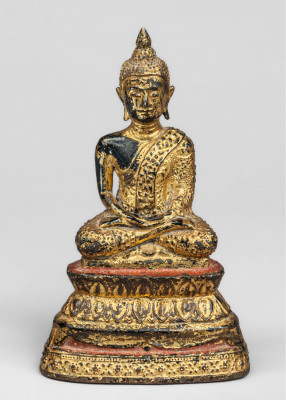 Скульптура сидящего Будды с жестом самадхи. Камбоджа, кон. XIX – нач. XX вв.
